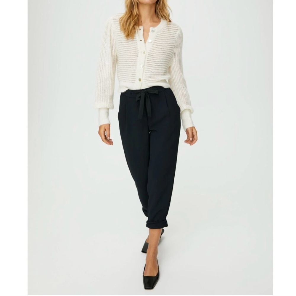 Aritzia Wilfred Tie Waist Cropped Trousers Pants